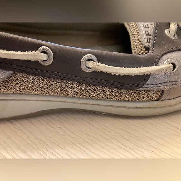 Sperry Top-Sider Women's Angelfish Sparkle Suede 2-Eye Boat Shoe- size 8 1/2 - Picture 6 of 12